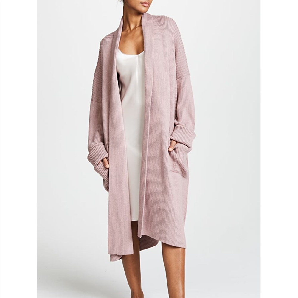 Mara Hoffman mauve Estela cardigan duster Sz XS